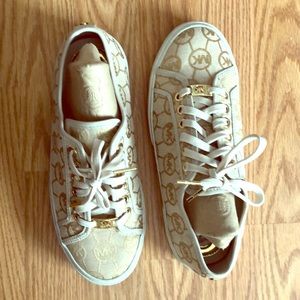 Women’s size 7 Michael Kors tan sneakers
